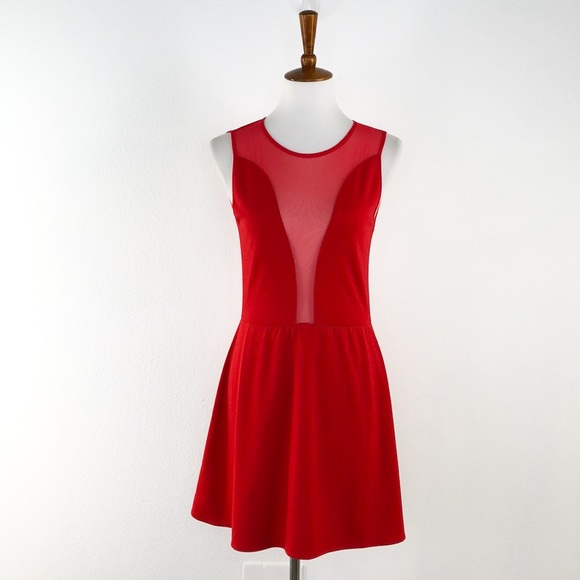 For Love And Lemons Dresses & Skirts - For Love & Lemons Red Sleeveless Fit & Flare Dress